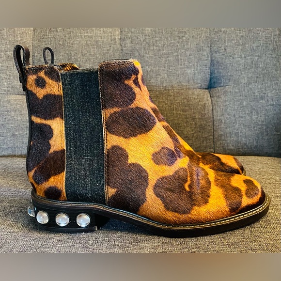 Louis eat Cie Venda Lo-Venda3 Embellished Heel Chelsea Leopard Print Boot - Picture 5 of 14